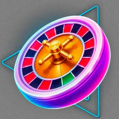 Neon roulette wheel