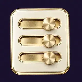 Three-knob control panel — Tropic Slots