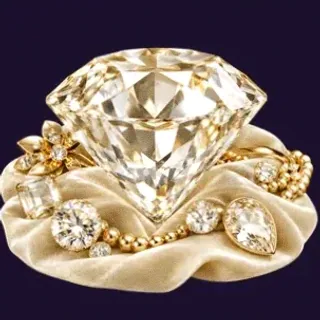 Faceted diamond gemstone — Tropic Slots